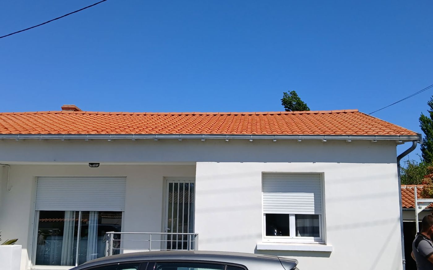 Toiture après nettoyage et hydrofuge à Saint-Hilaire-le-Vouhis